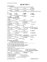 TÀI LIỆU LUYỆN THI TỐT NGHIỆP BỘ ĐỀ THỨ 6 ppt