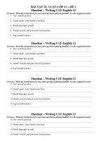 BÀI TẬP TỰ LUẬN LỚP 12 – ĐỀ 1 ppt