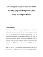 Tái điều trị với Peginterferon+Ribavirin: niềm hy vọng của những trường hợp không đáp ứng với điều trị pptx