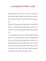 Tư tưởng Hồ Chí Minh về y đức ppt