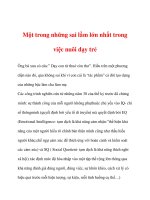 Một trong những sai lầm lớn nhất trong việc nuôi dạy trẻ doc
