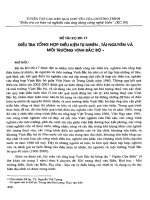 Điều tra tổng hợp điều kiện tự nhiên, tài nguyên và môi trường vịnh bắc bộ