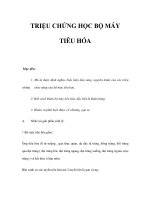 TRIỆU CHỨNG HỌC BỘ MÁY TIÊU HÓA pptx
