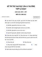 ĐỀ THI THỬ ĐẠI HỌC SINHLẦN III TRƯỜNG THPT LÊ XOAY NĂM HỌC: 2010 - 2011_2 pdf