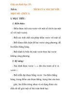 Giáo án hình học 10 : MỘT SỐ (TIẾT 1) potx