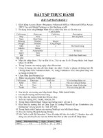 GIÁO TRÌNH LẬP TRÌNH QUẢN LÝ VỚI MICROSOFT OFFIC ACCESS - BÀI 10 BÀI TẬP THỰC HÀNH ppt