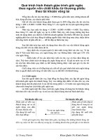 Quá trình hình thành giáo trình giải ngân theo nguồn vốn chiết khấu từ thương phiếu theo tài khoản vãng lai p1 potx