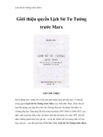 Lịch Sử Tư Tưởng trước Marx - Phần 1 pdf