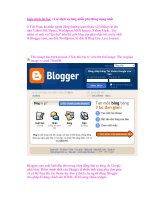 Giáo trình tin học : Các dịch vụ blog miễn phí thông dụng nhất ở Việt Nam ppt