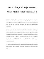 DỊCH TỂ HỌC VÀ VIỆC PHÒNG NGỪA NHIỄM VIRUS VIÊM GAN B pot