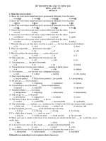 ĐỀ THI KIỂM TRA CHẤT LƯỢNG 2011 MÔN: ANH VĂN ĐỀ SỐ 23 ppsx