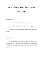 DỊCH TỂ HỌC MÔ TẢ CÁC BỆNH UNG THƯ pps