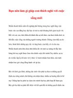 Bạn nên làm gì giúp con thích nghi với cuộc sống mới ppt