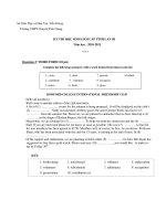 KỲ THI HỌC SINH GIỎI CẤP TÌNH LẦN III Năm học : 2010-2011 - Trường THPT Chuyên Tiền Giang pptx