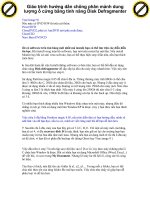 Giáo trình hướng dẫn chống phân mảnh dung lượng ổ cứng bằng tính năng Disk Defragmenter p1 docx