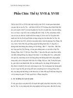 Lịch Sử Tư Tưởng trước Marx - Phần Chín: Thế kỷ XVII & XVIII potx