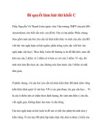 Bí quyết làm bài thi khối C pot