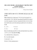 ĐỀ LUYỆN THI ĐH – CĐ GIAI ĐOẠN 3 TRƯỜNG THPT CẦM BÁ THƯỚCMÔN VẬT LÝ _1 pdf