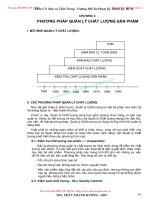 GIÁO TRÌNH QUẢN LÝ CHẤT LƯỢNG TRANG PHỤC - CHƯƠNG III PHƯƠNG PHÁP QUẢN LÝ CHẤT LƯỢNG SẢN PHẨM pot