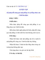 Giáo án đại số 12: LUYỆN TẬP (§2 phép đối xứng qua mặt phẳng và sự bằng nhau của 2 khối đa diện) pdf