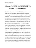 Khái quát về nền kinh tế Mỹ - Chương 7: CHÍNH SÁCH TIỀN TỆ VÀ CHÍNH SÁCH TÀI KHÓA pptx