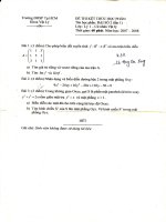 Đề thi môn: Đại số 2 - 1 doc