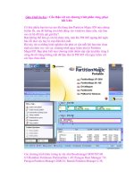 Giáo trình tin học : Cẩn thận với các chương trình phân vùng, phục hồi ổ đĩa pptx