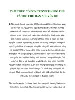 CẢM THỨC CÔ ĐƠN TRONG THƠ ĐỖ PHỦ VÀ THƠ CHỮ HÁN NGUYỄN DU_2 doc