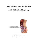 Tràn Dịch Màng Bụng: Nguyên Nhân và Xét Nghiệm Dịch Màng Bụng ppsx