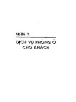 Tiếng Anh dịch vụ khách sạn - Chương 4 pptx