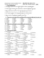 ĐỀ KIỂM TRA HỌC KỲ II Đề 003 - TRƯỜNG THPT BC CHU VĂN AN pps