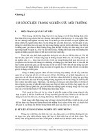 Quản lý dữ liệu trong nghiên cứu môi trường - Chương 2 pptx