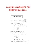 21 CHUYÊN ĐỀ TOÁN ÔN THI TỐT NGHIỆP VÀ CD&ĐH 2011 phần 6GOÙC  pps