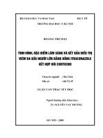 tình hình, đặc điểm lâm sàng và kết qủa điều trị viêm da dầu người lớn bằng uống itraconazol kết hợp bôi corticoid