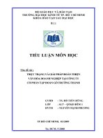 thực trạng và giải pháp hoàn thiện văn hóa doanh nghiệp tại công ty cổ phần tập đoàn gỗ trường thành