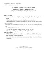 Đề thi thử môn địa lí - THPT Lê Qúy Đôn - Quảng Trị - đợt 2 pptx