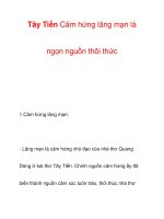 Tây Tiến Cảm hứng lãng mạn là ngọn nguồn thôi thức pps