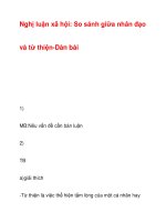 Nghị luận xã hội: So sánh giữa nhân đạovà từ thiện pps