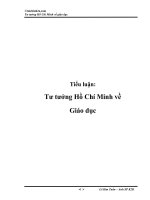 Tiểu luận:Tư tưởng Hồ Chí Minh về Giáo dục pdf
