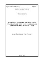nghiên cứu một số đặc điểm giải phẫu động mạch thân tạng và động mạch gan ở người việt nam