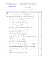 Đề thi học sinh giỏi môn toán lớp 12 chuyên tỉnh Thừa Thiên Huế năm 2008 - 2009 - đề 4 pdf