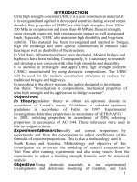 tóm tắt tiếng anh nghiên cứu thành phần, tính chất cơ học bê tông cường độ siêu