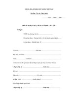 MẪU ĐƠN ĐỀ NGHỊ CẤP LẠI BẰNG TỔ QUỐC GHI CÔNG ppt