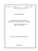tóm tắt nghiên cứu tính toán ứng suất trong nền đất các công trình giao thông