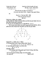 ĐỀ THI KẾT THÚC HỌC PHẦN TRÍ TUỆ NHÂN TẠO - ĐỀ SỐ 1 docx