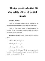 Thủ tục giao đất, cho thuê đất nông nghiệp với với hộ gia đình cá nhân ppt