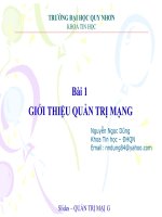 Bài 1 GIỚI THIỆU QUẢN TRỊ MẠNG pps