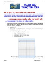ACCESS 2007 - TẠO FORM 1 pdf