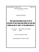 tình trạng dinh dưỡng và một số yếu tố liên quan tới tình trạng dinh dưỡng của sinh viên trường đại học kỹ thuật y tế hải dương