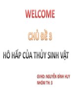 HÔ HẤP CỦA THỦY SINH VẬT potx
